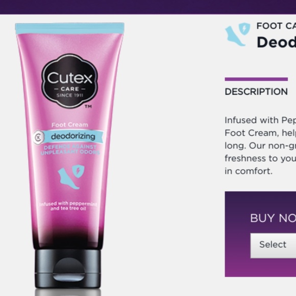 New Cutex Deodorizing Foot Cream ADD ON - Picture 1 of 2